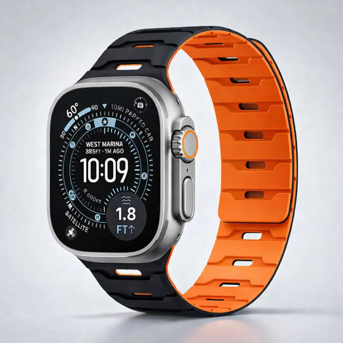 SnapLock Secure Magnetic Silicone Apple Watch Band – Fits 38–49mm