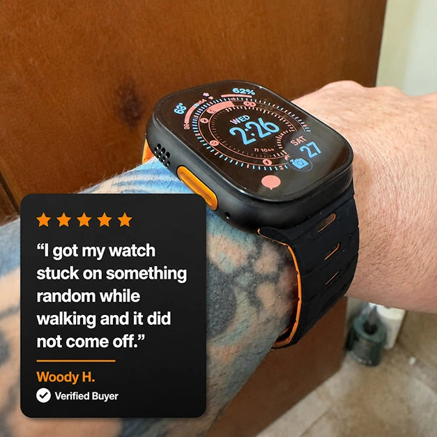 SnapLock secure magnetic Apple Watch band customer photo